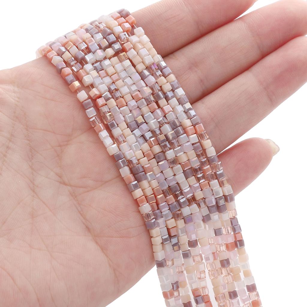 180 шт. стеклянная поверхность квадратный интервал бусины для DIY браслеты ожерелья изготовление ювелирных изделий