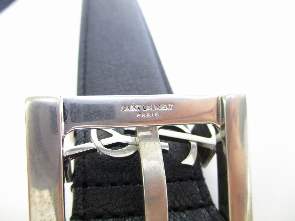 Authentic Saint Laurent Paris YSL Yves Saint Laurent Leather Belt Size 89-99cm #7974 Refurbished