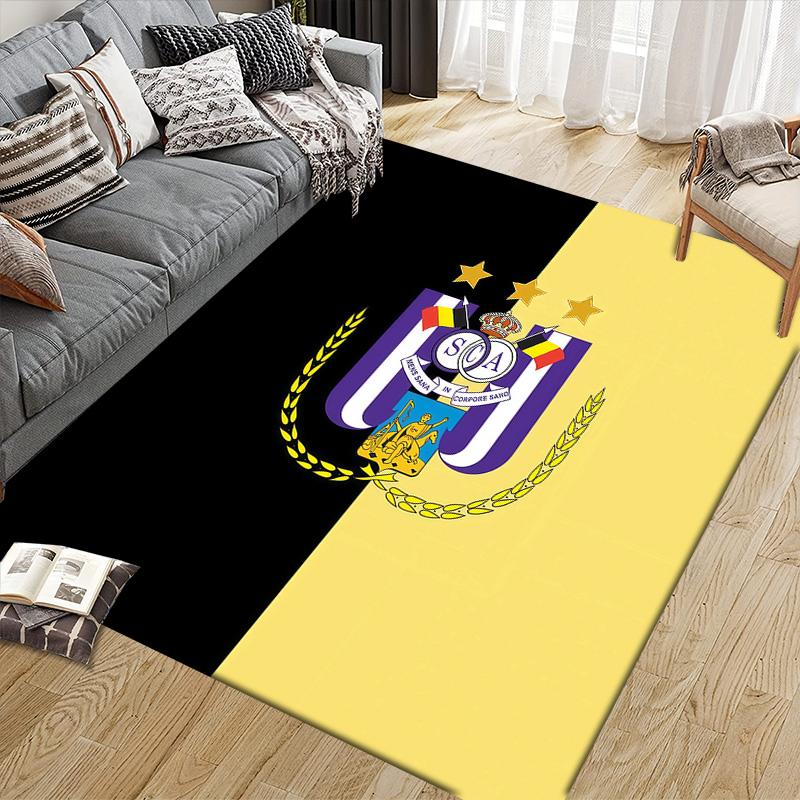 RSC Anderlecht Flannel Pattern Square Carpet,Area Rug,Carpet Rug for Living Room Bedroom Sofa Playroom Decor,Non-slip Floor Mat