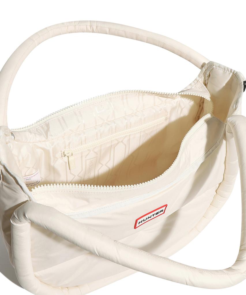 Hunter [Unisex] Framed Puffer Large Hobo - White Willow