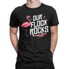 Our Flock Rocks Pink Flamingo for Unisex Unisex T Shirt Fashion Tees Short Sleeve TShirt 100 Cotton Plus Size Clothes