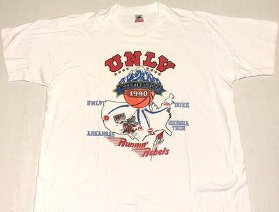 Винтажная футболка UNLV Rebels NCAA Final Four по баскетболу 1990 года Новая XL Однострочный шов Унисекс