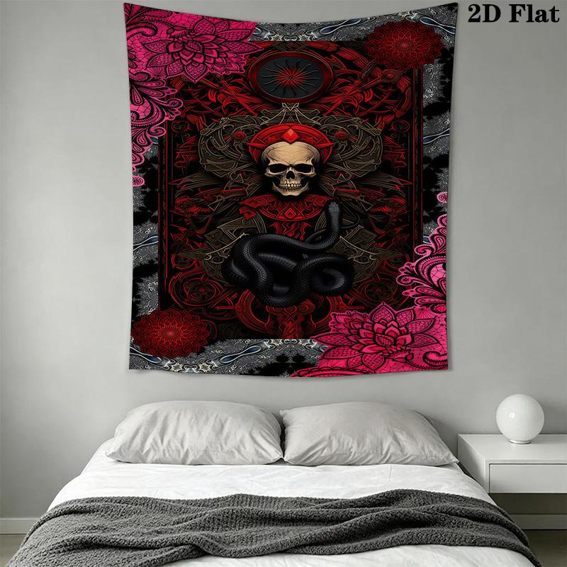 Skulls Roses Tapestry Tapestry Wallmounted Background Cloth Soft Atmospheric Background Cloth Christmas Gift