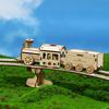 DIY Track Small Train Wooden 3D Three-Dimensional Puzzle Puzzle Decompression Assembled Toys Creative Crafts Ornaments