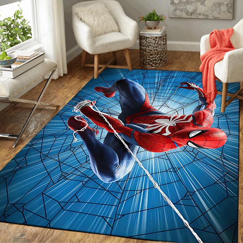 1Pc Spiderman Web Rug, Office Carpet Indoor Outdoor Doormat, Non-Slip Soft, Living Room, Christmas Halloween Gift. M928222