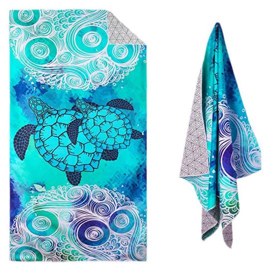 Microfiber Beach Towel Double-Sided Super Soft Highly Absorbent Fast Dry Oversized Print Swimming Pool Bath Towel