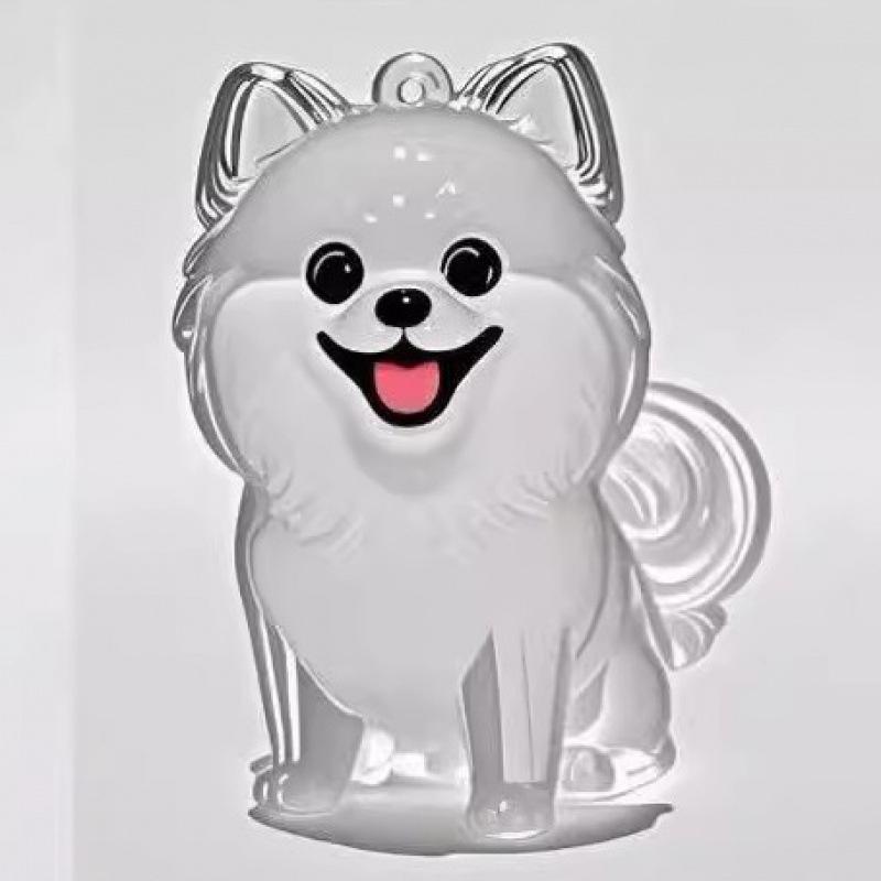 Cute Puppy Clear Hair Storage Box - Animal Fur Ball Keepsake Hanging Ornament, Decorative Dustproof Display Case Gift
