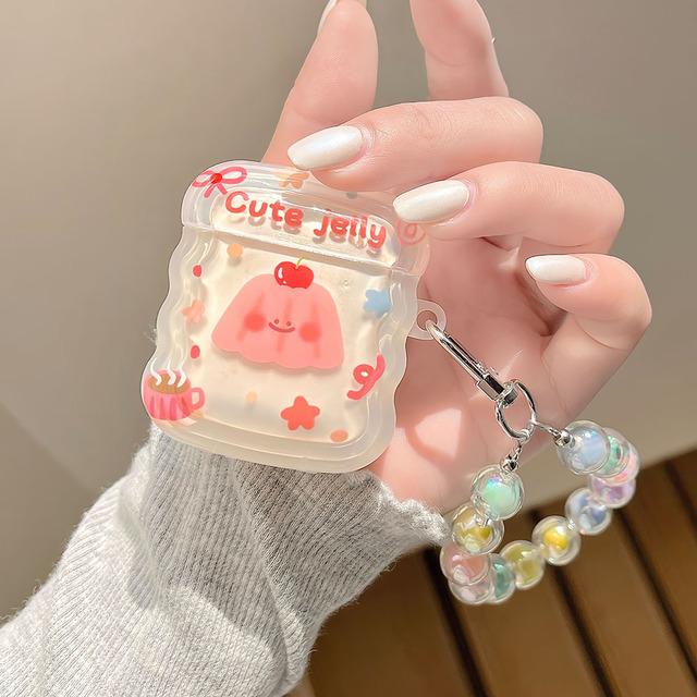 Чехол для наушников INS Heart Windmil для AirPods AirPod 2 3, чехол с милым медведем и разноцветными бусинами, подвеска, мягкий силиконовый чехол для AirPods Pro