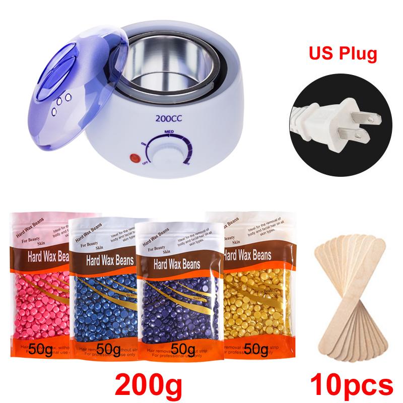Wax Heater Kit for Hair Removal Wax Melting Machine with Waxing Beans Depilation Paraffin Warmer Waxing Dipping Pot