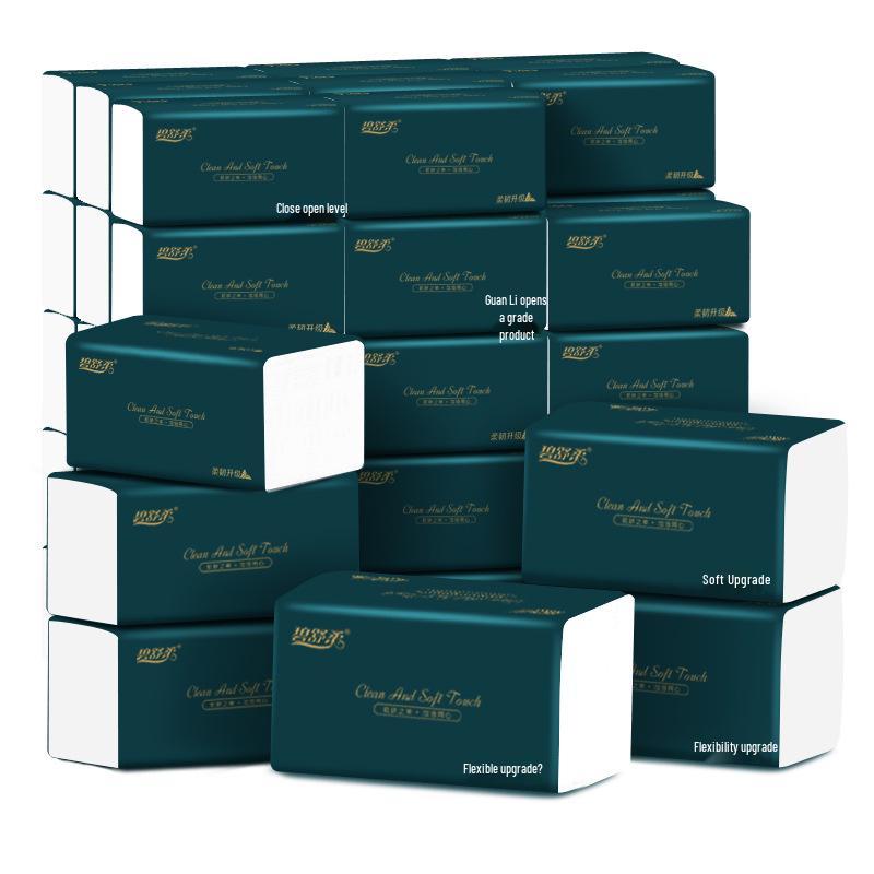 Бумажные салфетки для лица из древесной массы для дома и ресторана - Вытягивающаяся коробка-салфетница для ванной комнаты и туалета