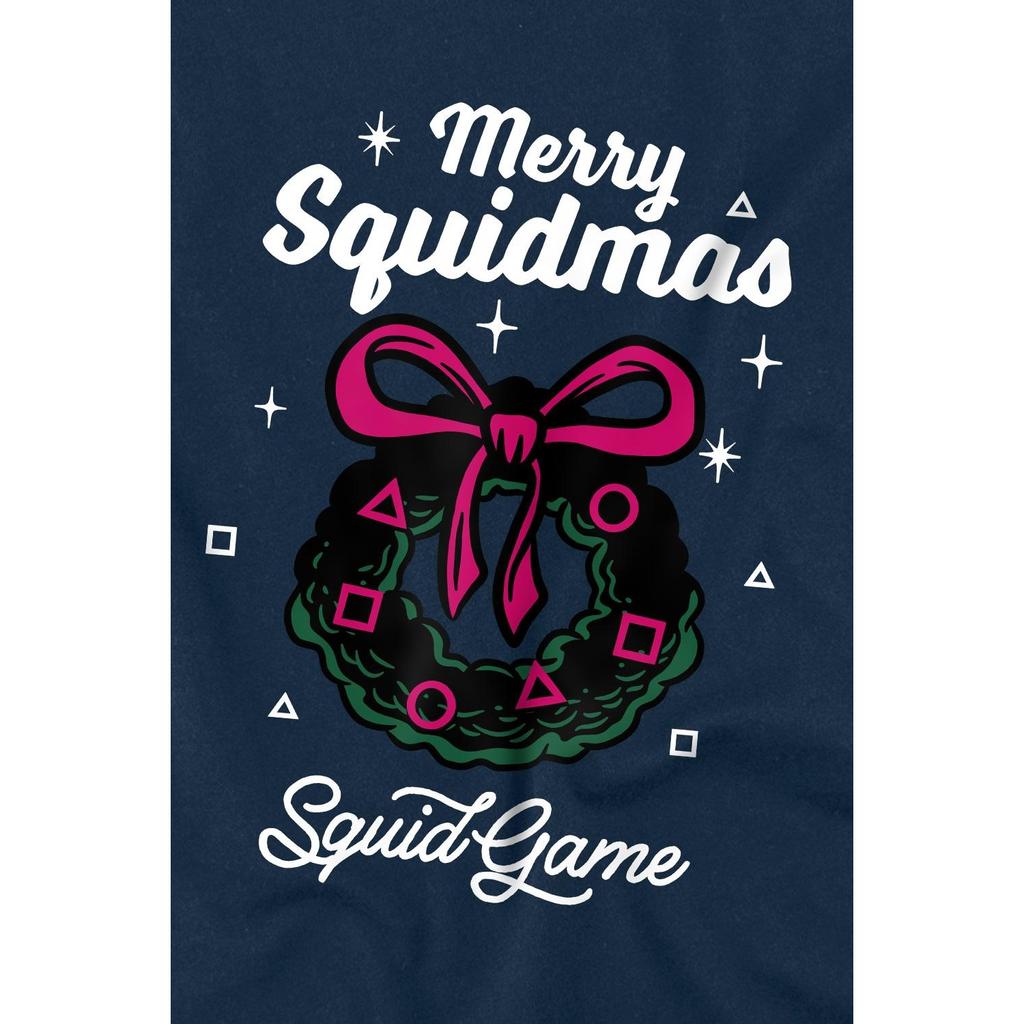 Футболка унисекс с изображением кальмара для взрослых с венком Merry Squidmas