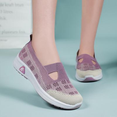 Новая модная женская обувь, дышащая и удобная одиночная обувь, повседневная обувь для мам, обувь для ленивых