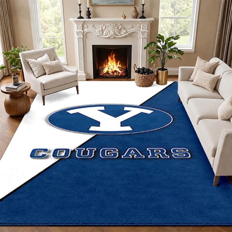 Коврик для двери с логотипом BYU Cougars для гостиной или спальни, Защитный коврик под стул, Офисное украшение, Рождественский подарок, Подарок на день рождения