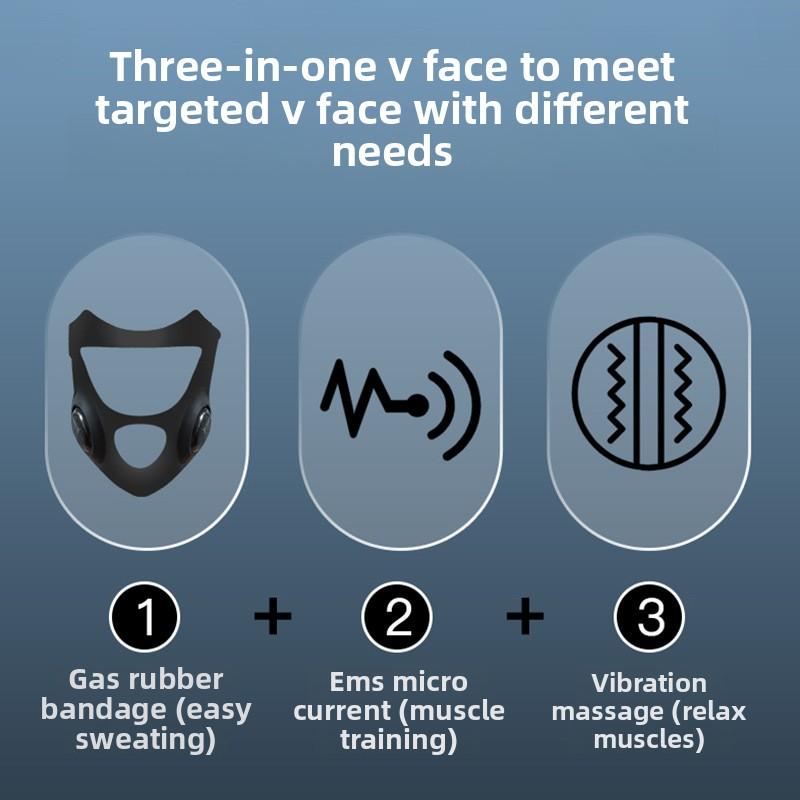 V Face Shaping Mask Массаж лица Подтяжка контура Вибрационный массажер EMS Бандаж Массажер для лица