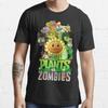 Plants VS Zombies Ретро Винтажный Подарок Основная Футболка S-5XL Унисекс Футболка