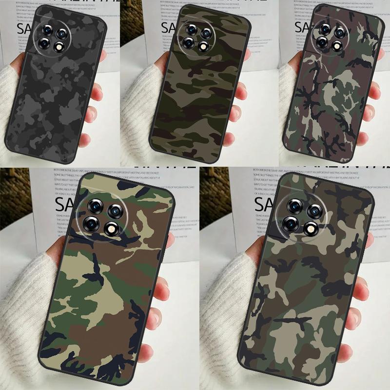 Military Army Camouflage Case For OnePlus 11 12 9 10 Pro 9R 10R 10T 12R OnePlus Nord N30 N20 N10 CE 4 2 3 Lite Cover