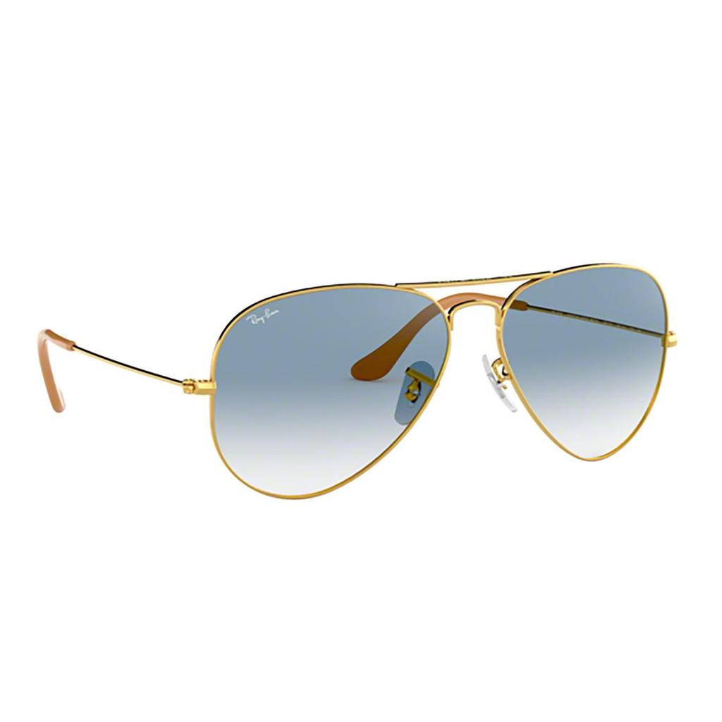 Ray-Ban Monochrome Gradient Metal Round Frame Aviator Sunglasses Men sunglasses Gold RB3025-001/3F