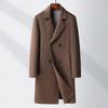 Long Double-breasted Wool Coat New for Autumn and Winter