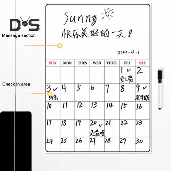 Магнитная доска для записей с маркером для белой доски, поверхность для сухого стирания, многоцелевой сильный магнит, белая доска для напоминаний