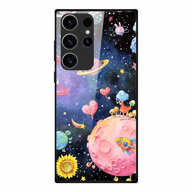 Чехол для телефона Samsung S23 Ultra Задняя крышка Чехол Закаленное стекло Мягкий Funda Для Samsung Galaxy S23 Plus Чехол S 23 + Ultra Coque