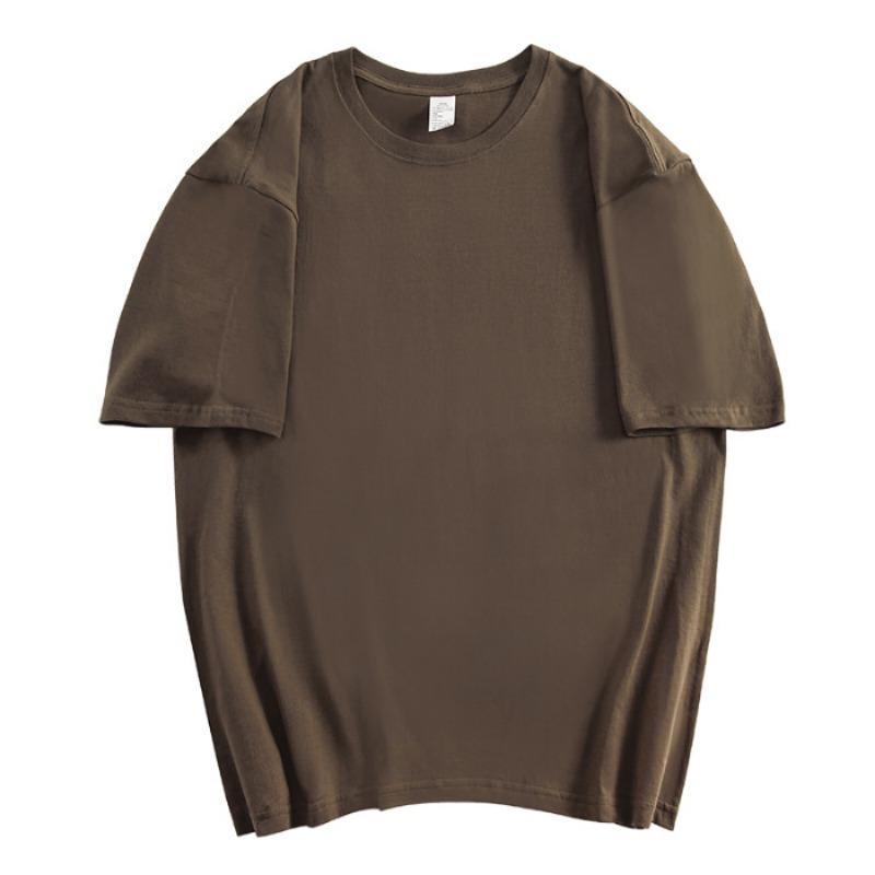 Pure Cotton Sewn Off-the-shoulder Short-sleeved T-shirt for Women's Couple Class Uniforms