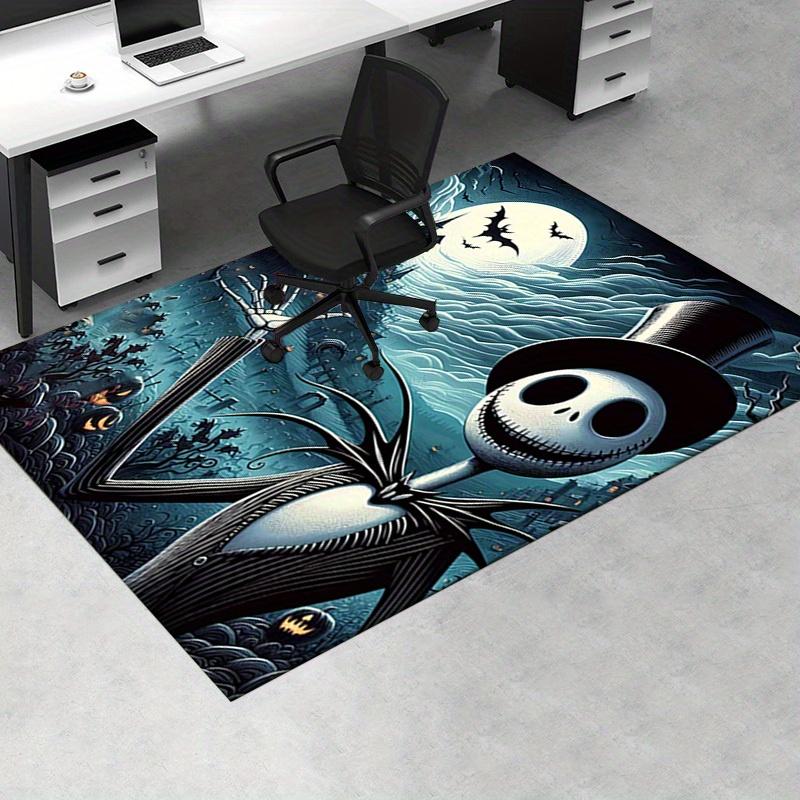 Office Rug Jack Skellington, Halloween Town theme 3D Printed Anti-Slip Rug-Machine Washable for Living Room