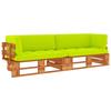 Day and Night - Day and Night 2-seater Pallet Sofa with Brown Impregnated Pine Wood Cushions