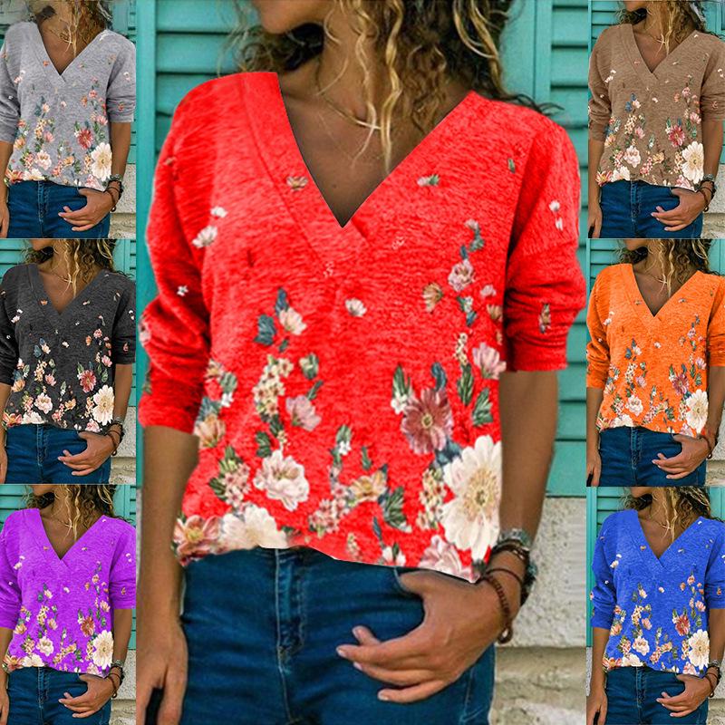 Retro European & American Women's Irregular Loose Long-Sleeve Tops - 2021 Autumn Collection