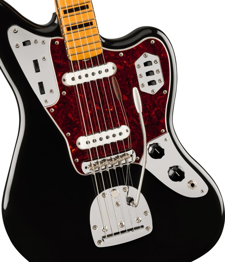 Fender Мексиканская электрогитара II Клен Черный с мягким чехлом Vintera® '70s Jaguar®, Накладка грифа,