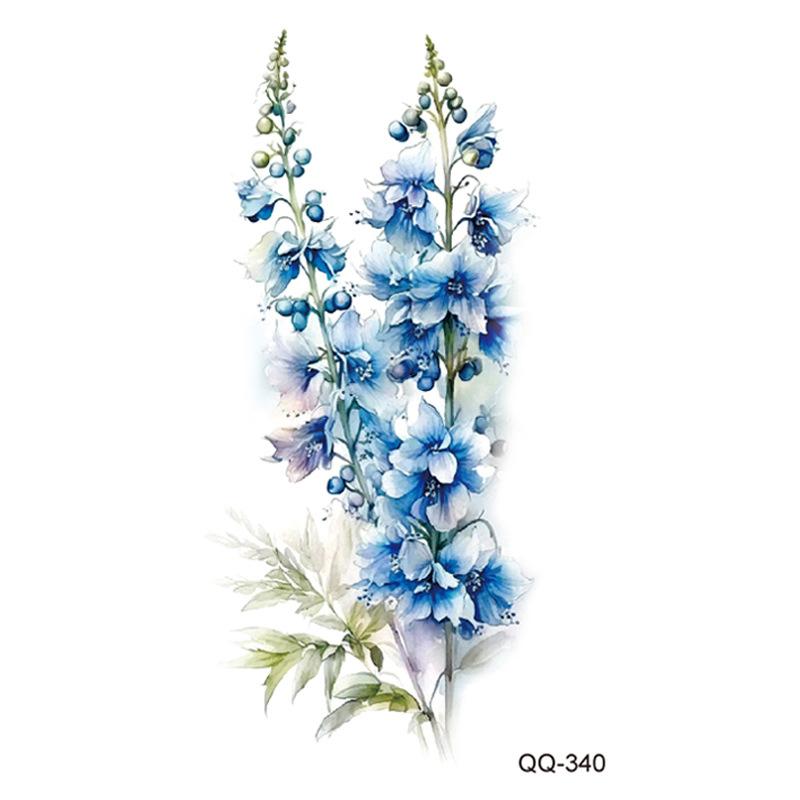 Маленькая водонепроницаемая временная татуировка-наклейка, цветные перья, цветы, листья, планета, луна, женский боди-арт, запястье, шея, поддельные татуировки для мужчин