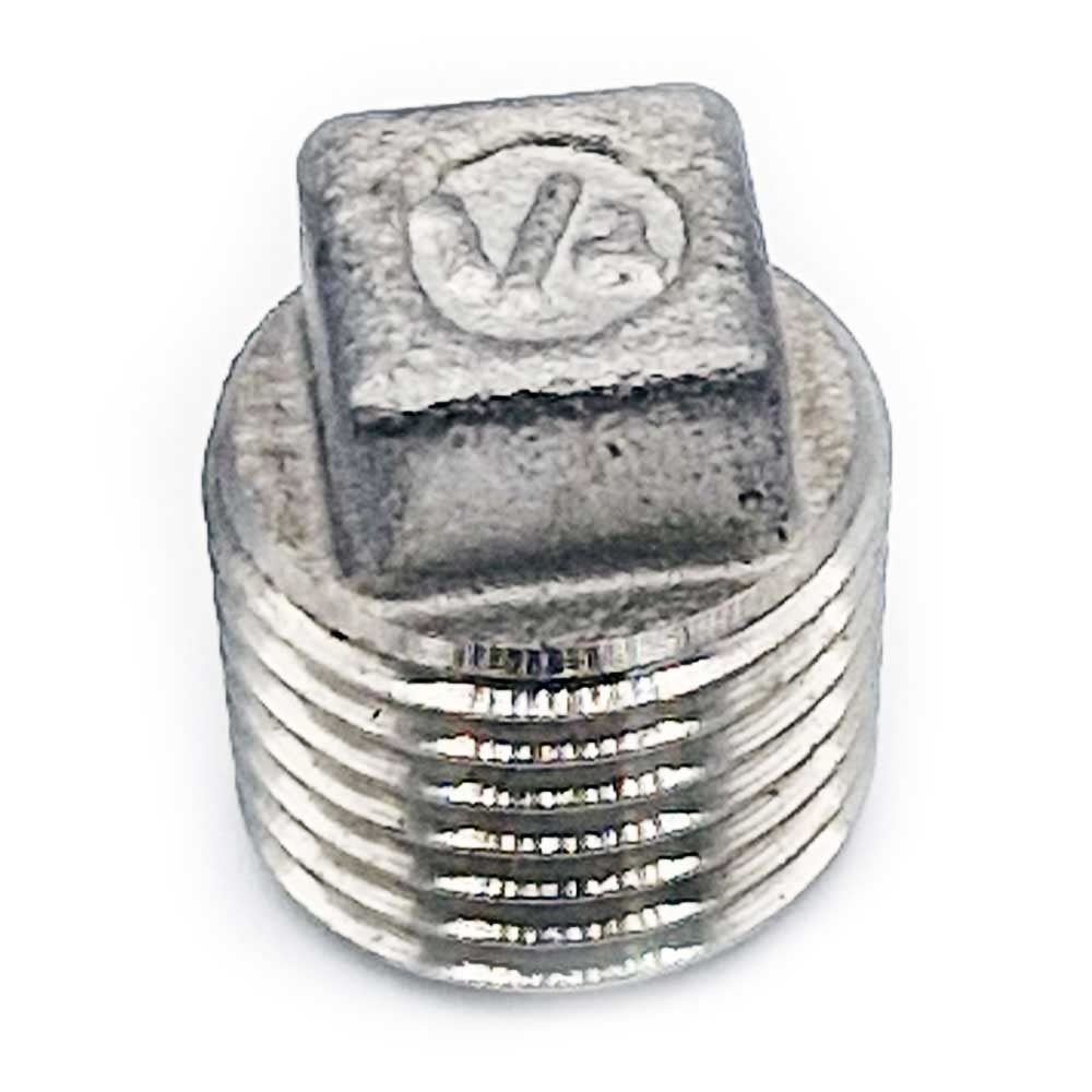 1/4” M1 Rimmed Plug, Stainless Steel
