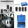 Pack of 5 High Strength Carbon Steel Extractors Socket Set 17 19 21 22mm For Stucks Lug Nut Corroded Fasteners Removal