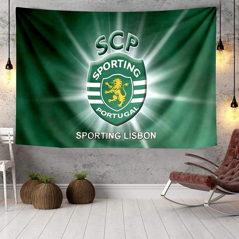 Sporting Portugal Crest Tapestry, Unique Design Tapestry, Wall Decor for Bedroom,Livingroom, Playroom,Heartwarming Fan Holiday Gifts