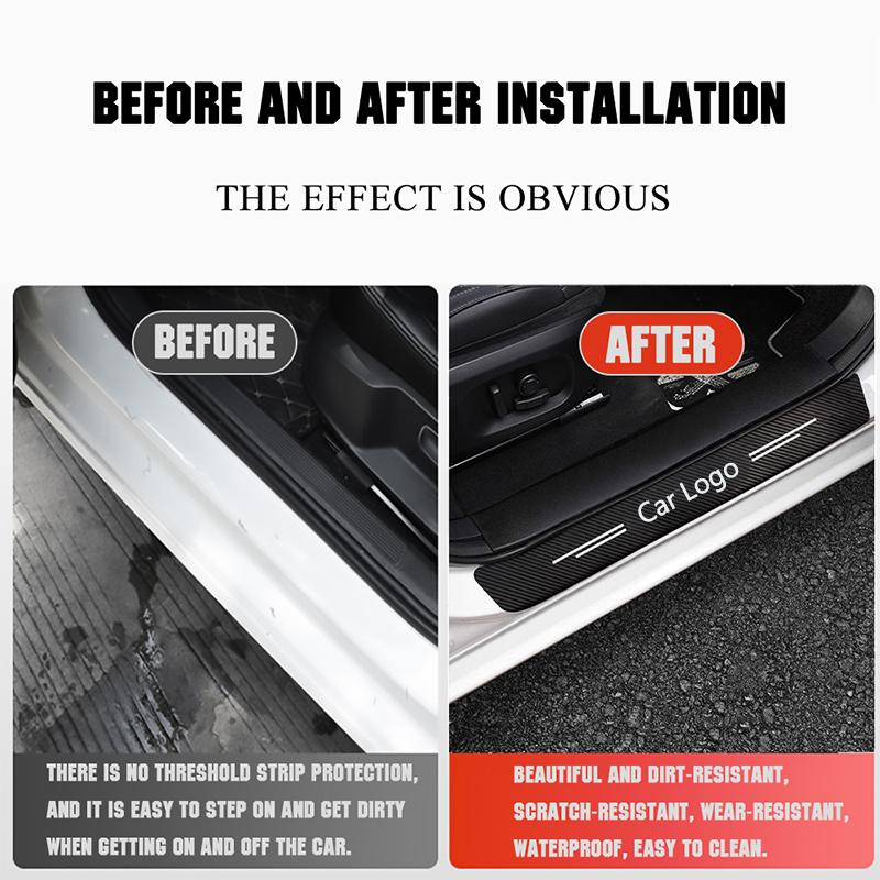 XNHX9 High Toughness Door Sill Anti Scratch Protection Trim Durable Door Threshold Step Guard Strip For Skoda Octavia Kodiaq Superb