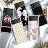 Love Bow Luxury Case For Samsung Galaxy Z Flip 3 4 5g Funda Z Flip3 Clear Pc Hard Shockproof Back Phone Coque Shell