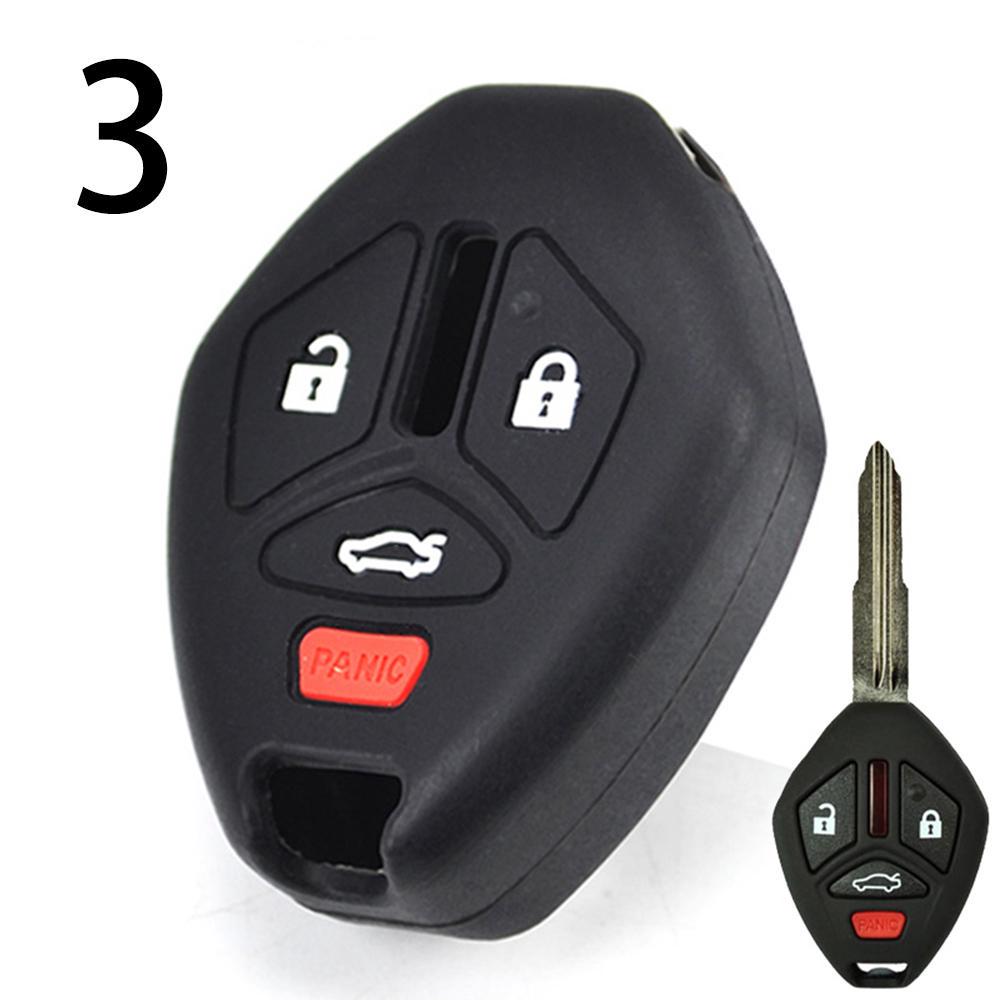 Силиконовый чехол для ключей от машины для Mitsubishi L200 ASX Outlander Eclipse Pajero Lancer Colt, чехол с дистанционным брелоком