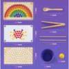 Montessori Educational Beads Toy, 77 Multicolor Beads for Color Sorting, Fine Motor Skills Training, Ages 3+