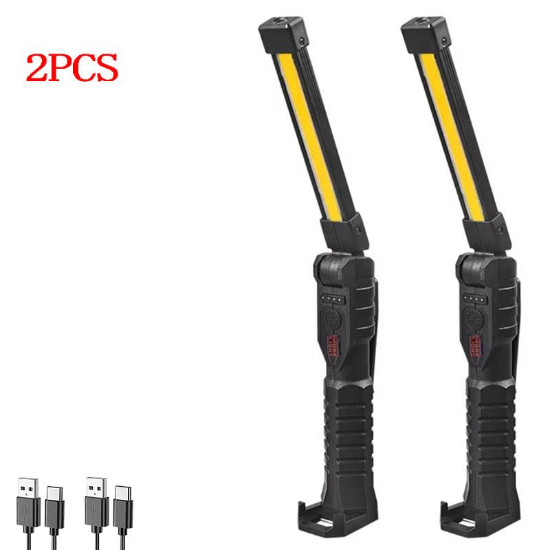 Ultra Bright LED Work Lights Rechargeable Magnetic Hook Camping Lamp Built-in Battery Repair Flashlight Portable Output Lanterns