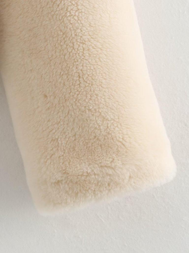 European & American Fashion Women's Fleece Jacket 2025 - Winter/Spring, Casual, Wide Pocket, Buckle Decor, X924003