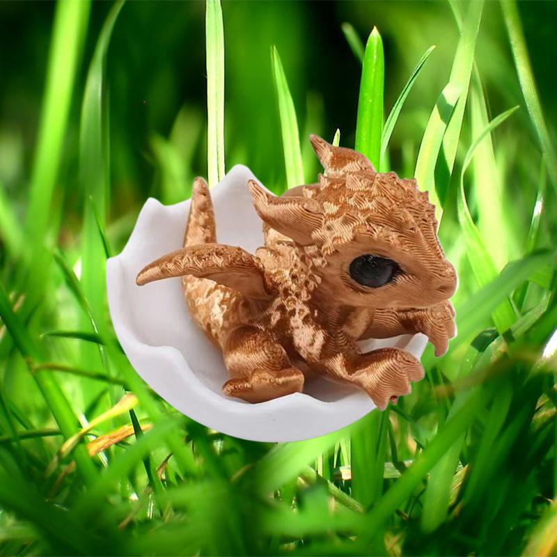 3D Мини Новорожденный Дракон В Яйце Искусство Статуя Дракона Маленькая Миниатюра Вылупившегося Дракона Новорожденный Дракон В Яйце Рабочий Стол