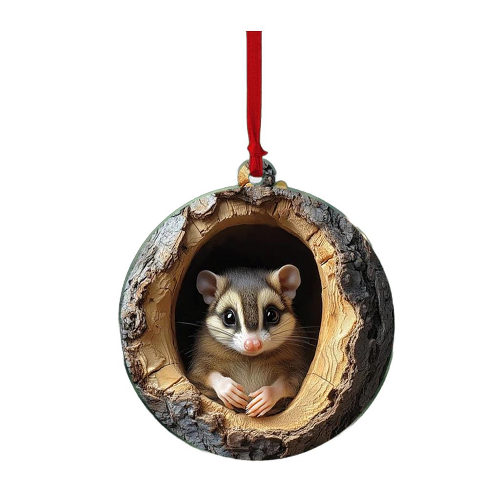 Festival Owl Styles Christmas Tree Hanging Ornament Craft of Sturdy 2D Acrylic Accessory for Home Decoration Use