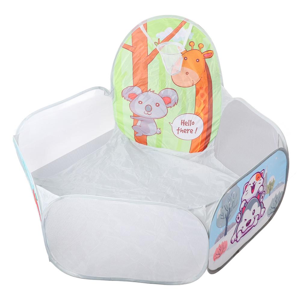 Tent Ball Pit Indoor Foldable Gray Cartoon Illustration Look Ball Pool 1.2m Basketball Shot Game