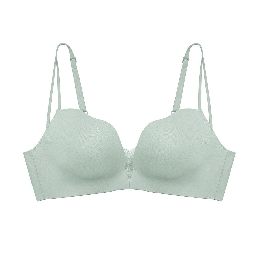 Нижнее белье, утолщающий бюстгальтер со сборками и верхней поддержкой, не оставляющий следов