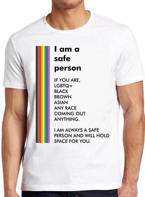I Am A Safe Person LGBTQ LGBT Pride Meme Cool Cult Movie Gift Tee T Shirt M787