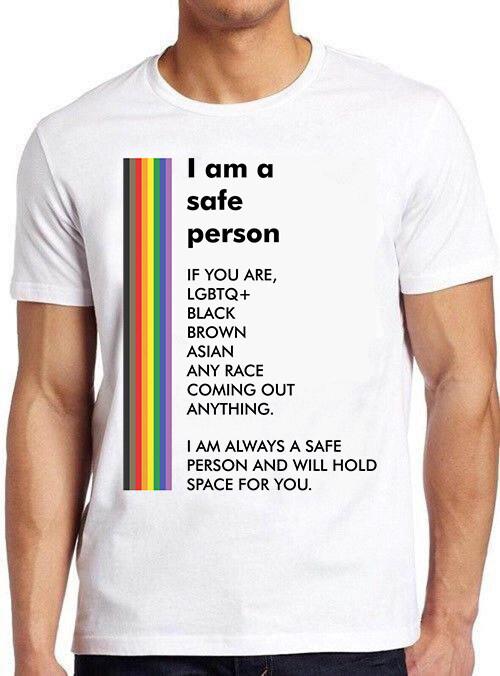 I Am A Safe Person LGBTQ LGBT Pride Meme Cool Cult Movie Gift Tee T Shirt M787