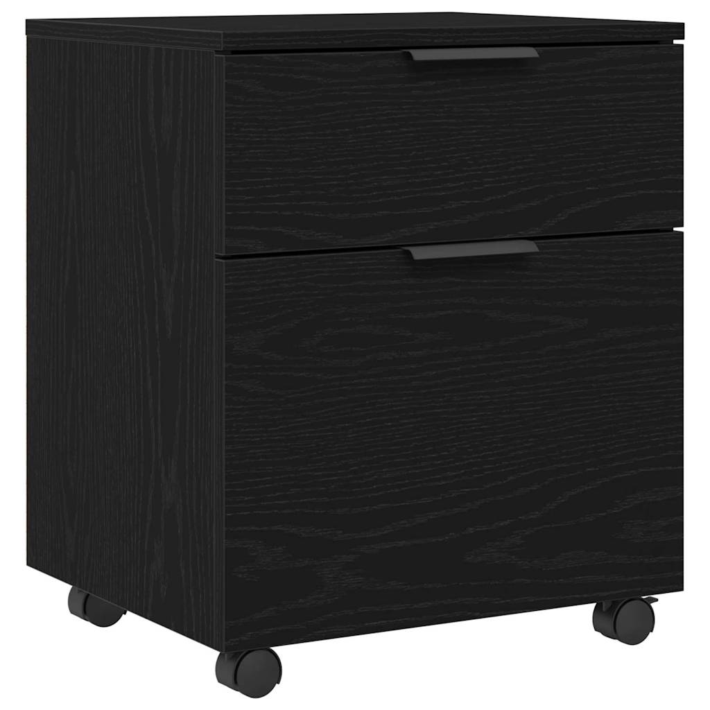Filing Cabinet Black Oak Look 45 x 38 x 54 cm Engineered Wood