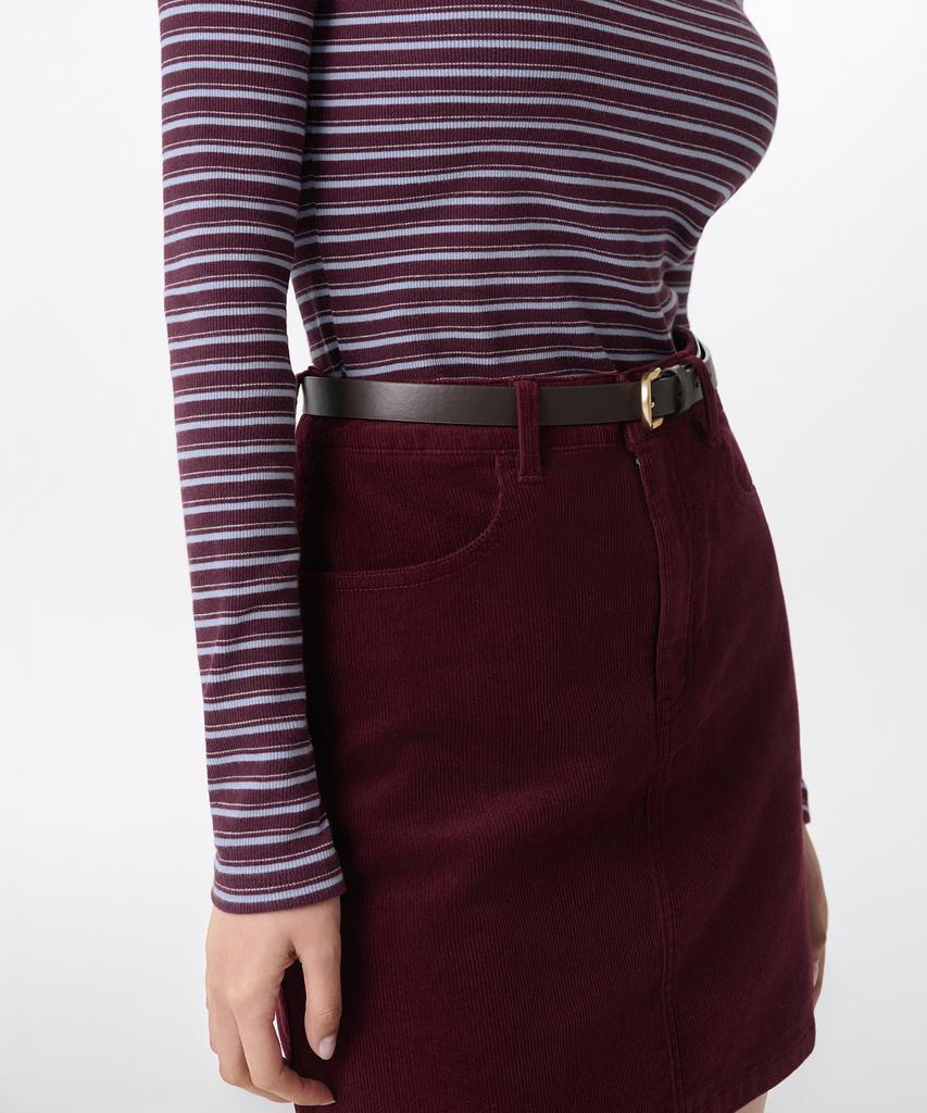 Musinsa Standard Woman Women'S Corduroy Mini Skirt [Burgundy]