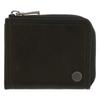 Компактный кошелек на молнии из натуральной кожи для монет 730614 Мини-кошелек из коровьей кожи черного цвета [Takeokikuchi] Г-образный мужской [01]