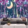Настенный фоновый тканевый гобелен с вороной, медитация, психоделический рунный художественный настенный психоделический абстрактный гобелен