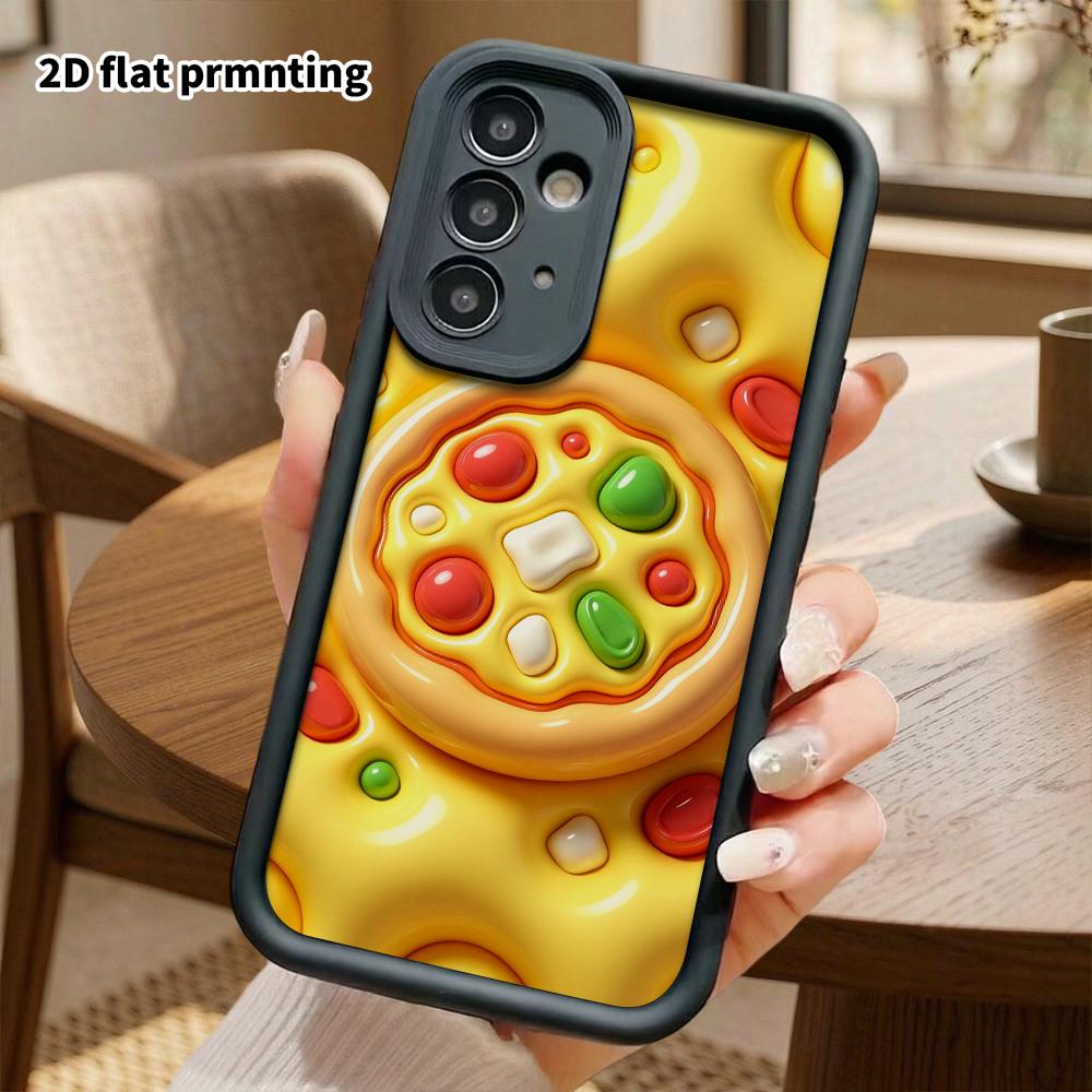 Чехол для телефона: 2D плоский дизайн, подходящий для защитного чехла Samsung Galaxy A34 A35 M05 M06 S20 S22 S21 FE Plus 5G, мультяшная пицца, идеальный Рождественский и Ha